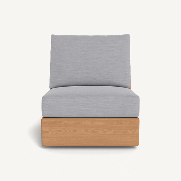 “Tulum Armless Swivel Lounge Chair by Harbour – modern outdoor chair with 360-degree swivel base and deep seating”