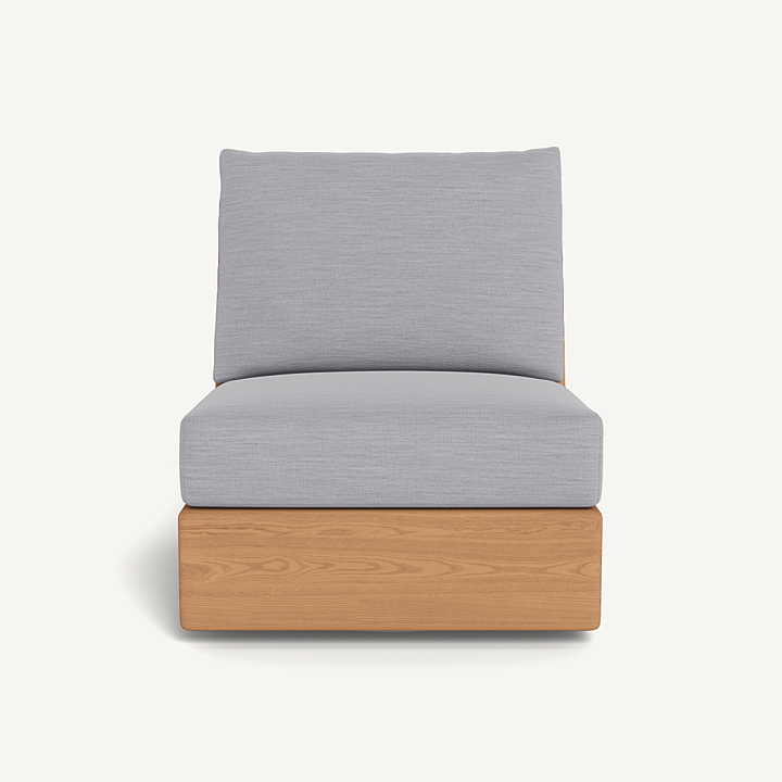 “Tulum Armless Swivel Lounge Chair by Harbour – modern outdoor chair with 360-degree swivel base and deep seating”