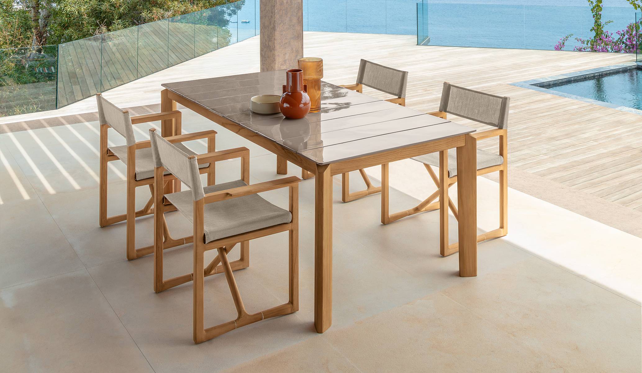 Thea Dining Table 200×100 by Talenti – modern rectangular outdoor table with clean lines and elegant proportions