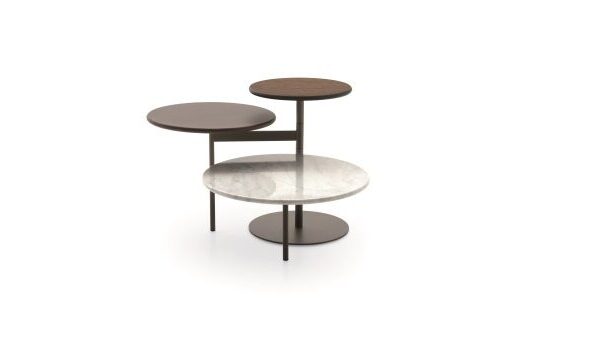 “TRIS coffee table by Ditre Italia – modern Italian nesting tables with round tops and minimalist metal bases”