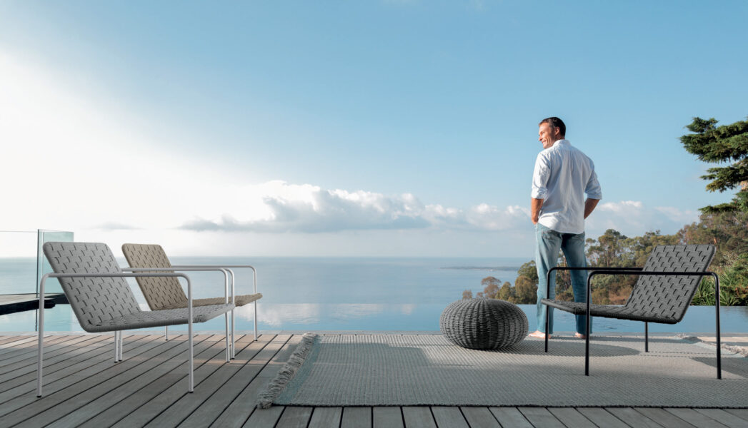 Jackie Living Armchair by Talenti – stylish outdoor lounge chair with plush cushions and rounded design