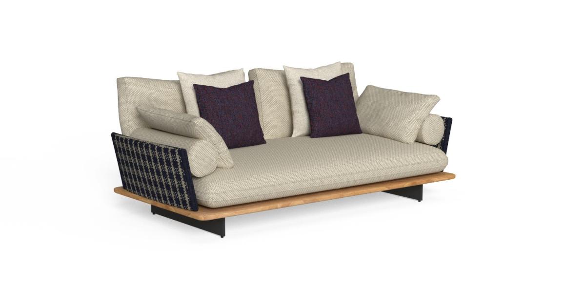 Luxury contemporary Venice 2-place outdoor sofa by Talentispa, designer outdoor furniture for Troy, Michigan.