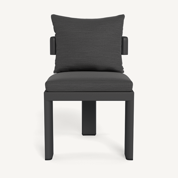 “Harbour Victoria chair – armless aluminum design for versatile outdoor dining and terrace decor”