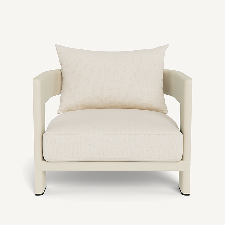 “Victoria Aluminum Lounge Chair by Harbour – sleek powder-coated frame with modern outdoor styling”