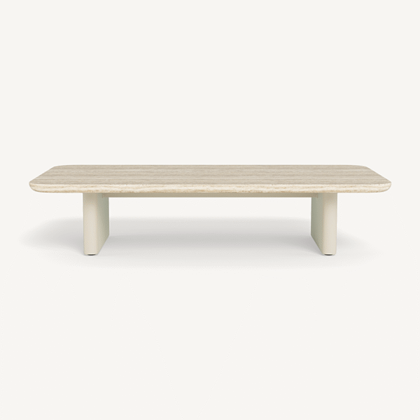 “Close-up of Victoria Aluminum Coffee Table by Harbour – precision-crafted finish with sharp geometric form”
