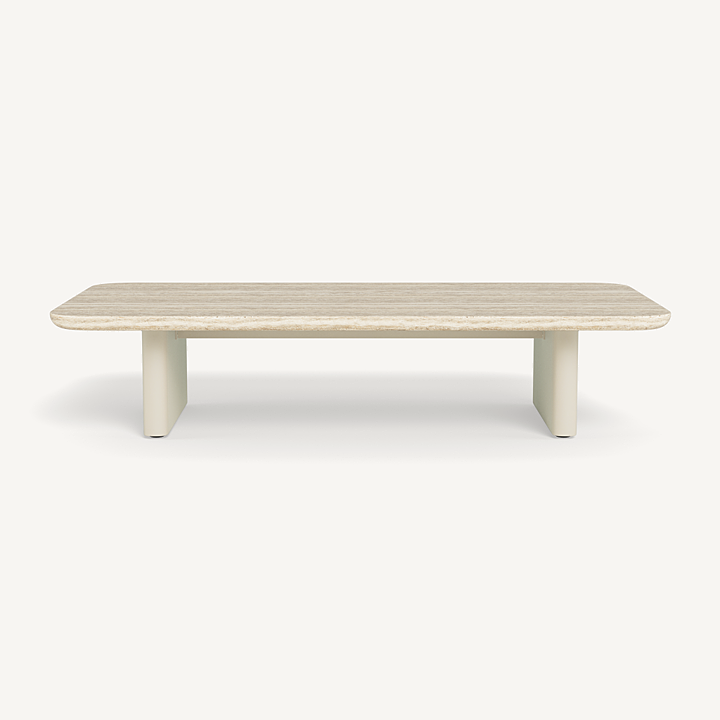 “Close-up of Victoria Aluminum Coffee Table by Harbour – precision-crafted finish with sharp geometric form”