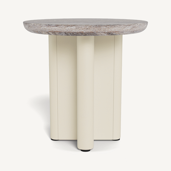 “Top view of Victoria Round Side Table – smooth round tabletop with elegant matte finish”