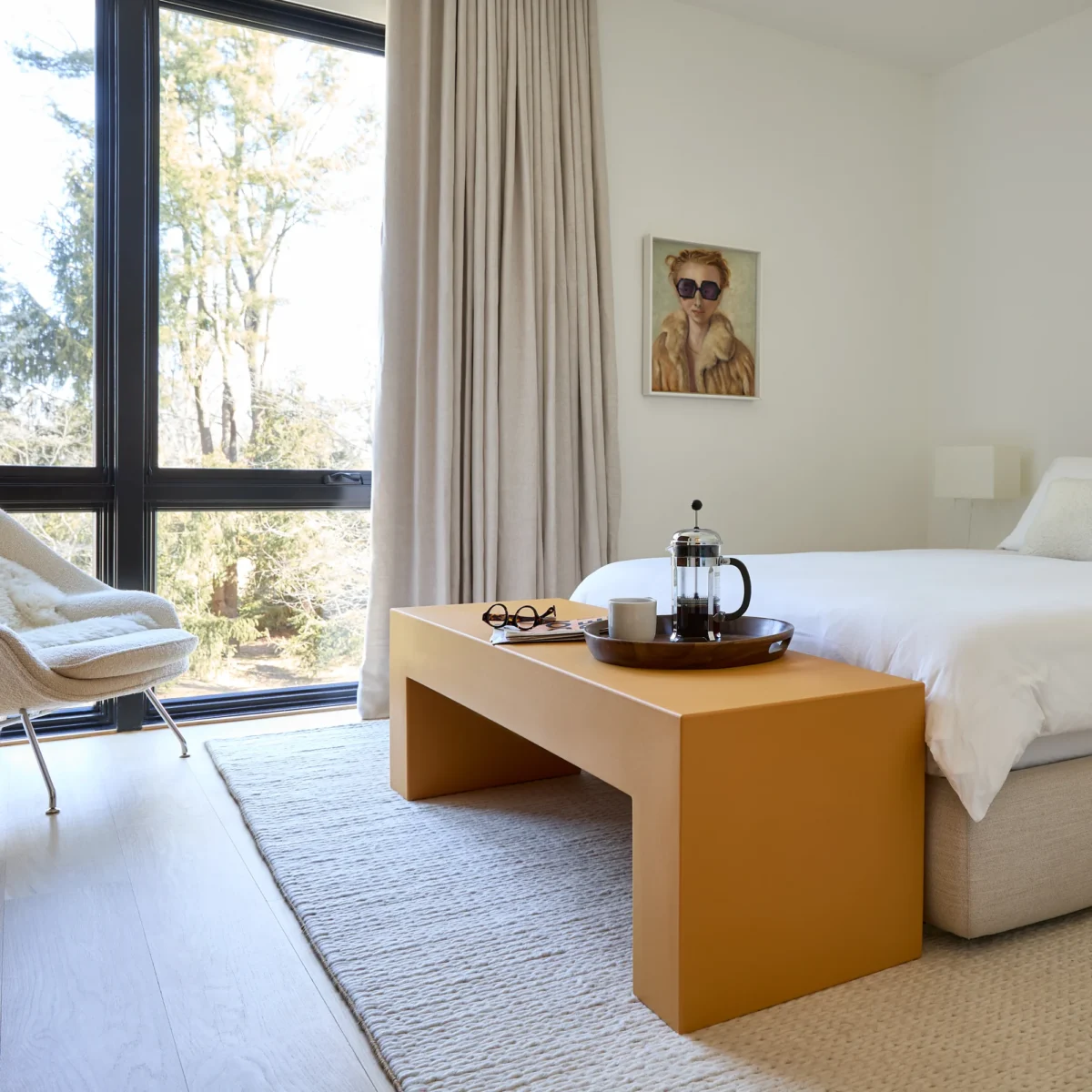 Vignelli Bench by Heller, luxury seating solution for upscale Birmingham, Michigan homes.