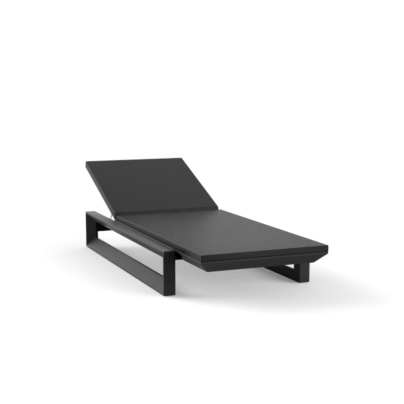 Luxury contemporary Frame Sun Chaise by Ramón Esteve for Vondom, high-end Spanish outdoor furniture for Birmingham, Michigan.