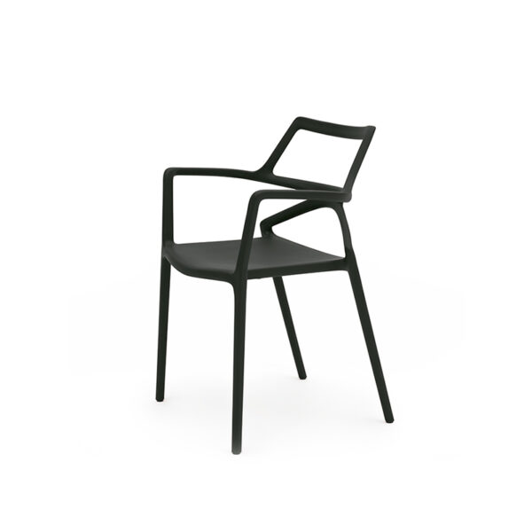 "DELTA Chair with armrests by Vondom featuring sleek lines and a minimalist silhouette."
