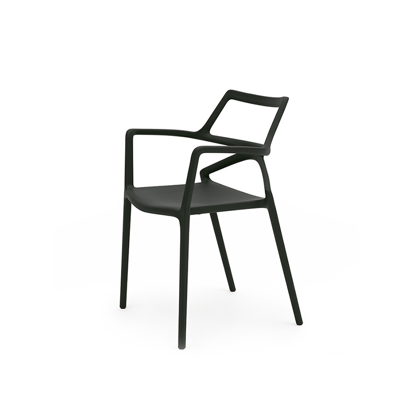 "DELTA Chair with armrests by Vondom featuring sleek lines and a minimalist silhouette."
