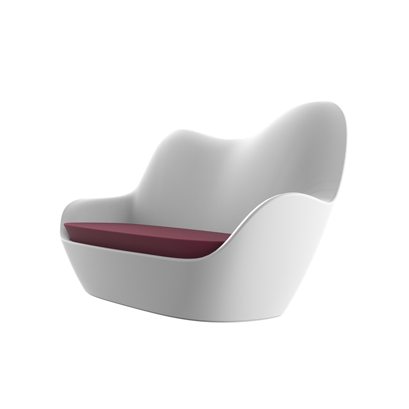 "Outdoor SABINAS Sofa designed by Vondom, featuring sculptural curves and ergonomic shape."