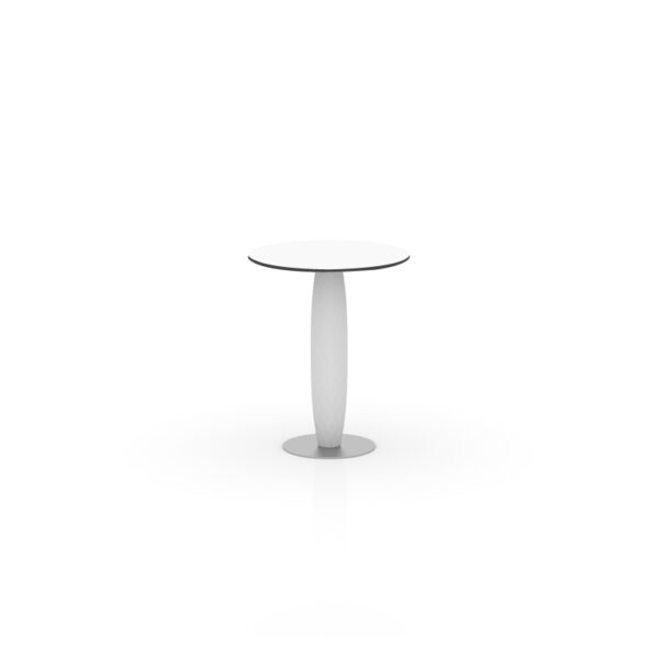 "Design-forward dining table by Vondom with a faceted base and clean tabletop from the VASES series."