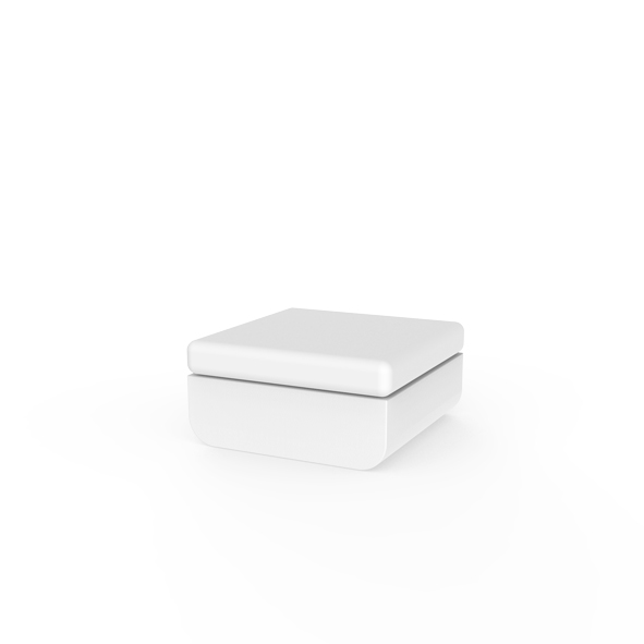 Luxury contemporary Ulm Ottoman by Ramón Esteve for Vondom, high-end Spanish modular outdoor furniture for Birmingham, Michigan.