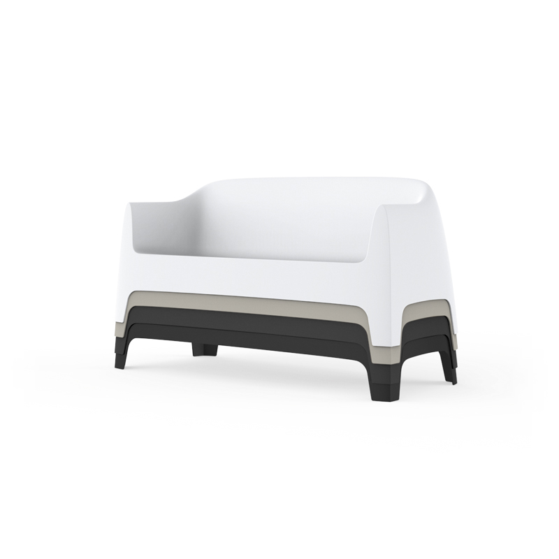 Contemporary Vondom SOLID Coffee Table crafted from durable resin, perfect for patios in Royal Oak, Michigan