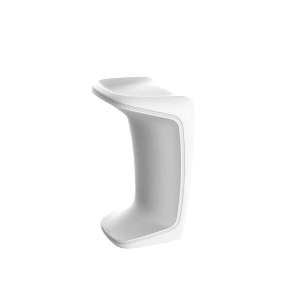 Luxury contemporary Ufo organic bar stool by Vondom, designer fluid indoor-outdoor seating for Royal Oak, Michigan.
