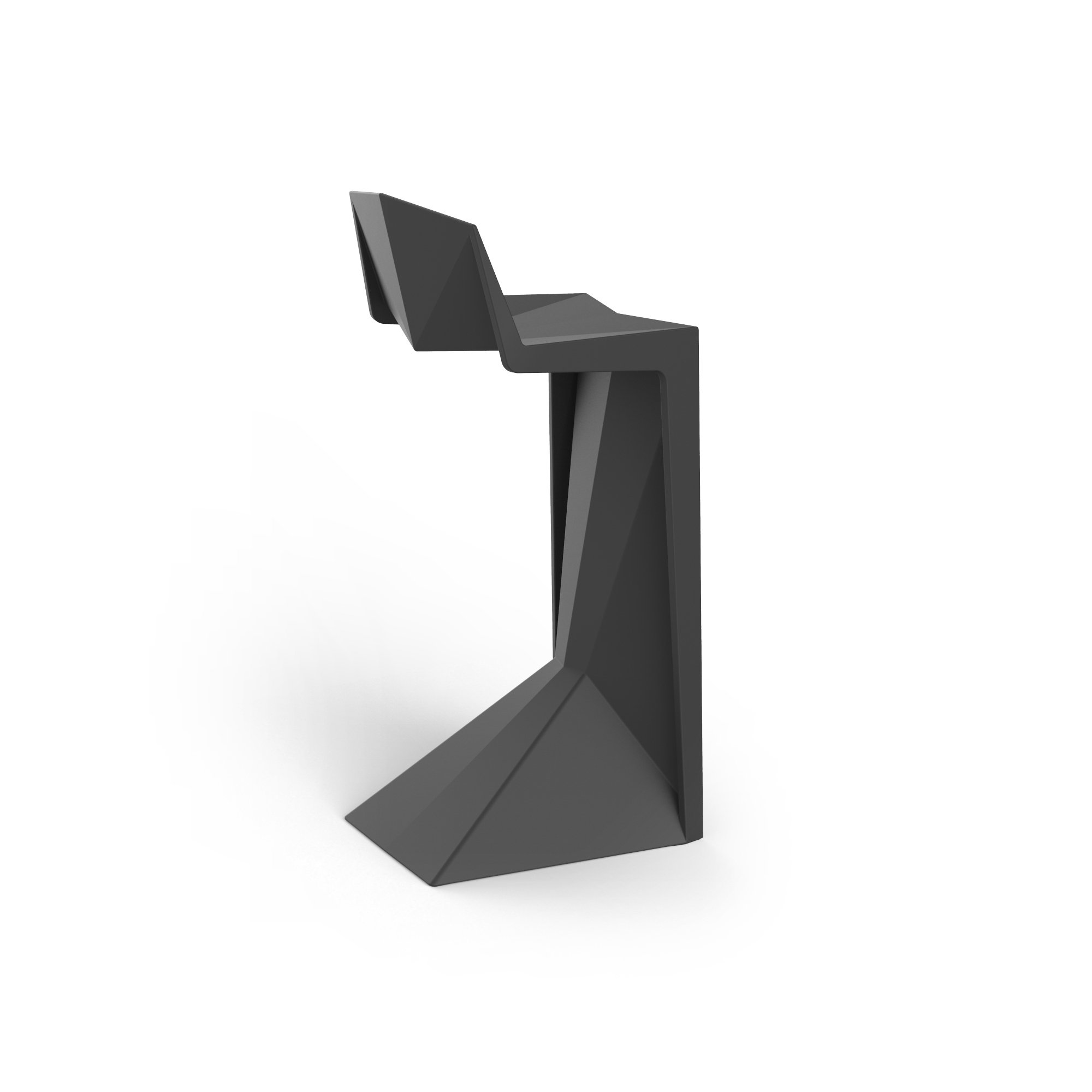 High-end Voxel Bar Stool by Karim Rashid for Vondom, modern Spanish faceted design for Troy, Michigan.
