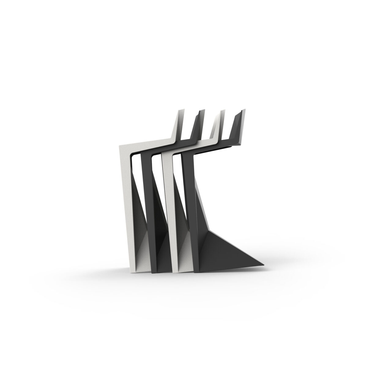 High-end Voxel Bar Stool by Karim Rashid for Vondom, modern Spanish faceted design for Troy, Michigan.