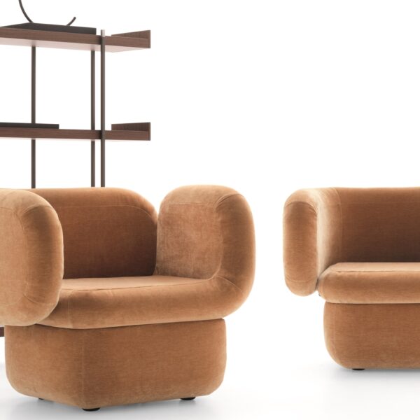 “VENTO armchair by Ditre Italia – modern Italian lounge chair with flowing curves and soft, sculptural design”