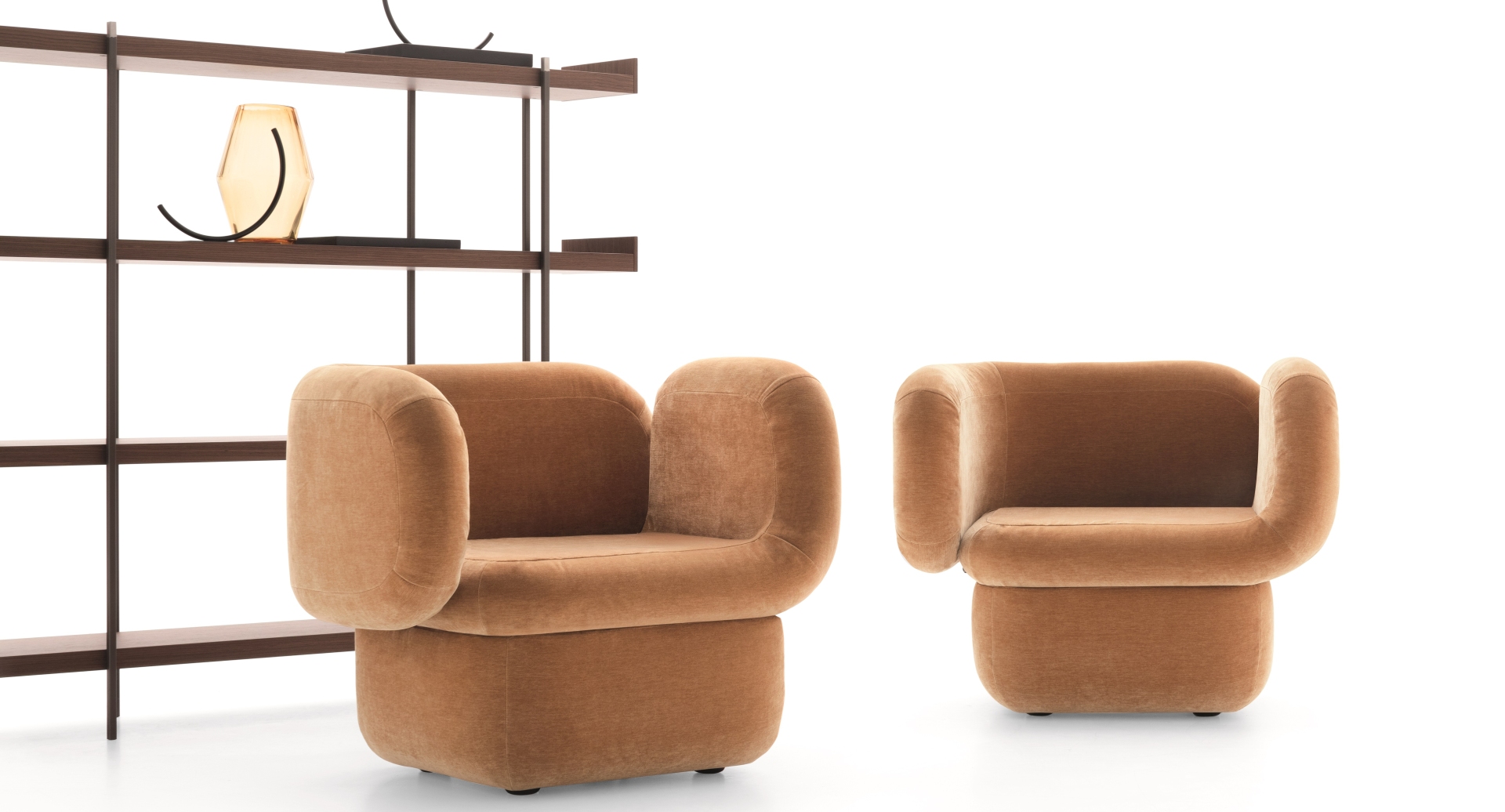 “VENTO armchair by Ditre Italia – modern Italian lounge chair with flowing curves and soft, sculptural design”