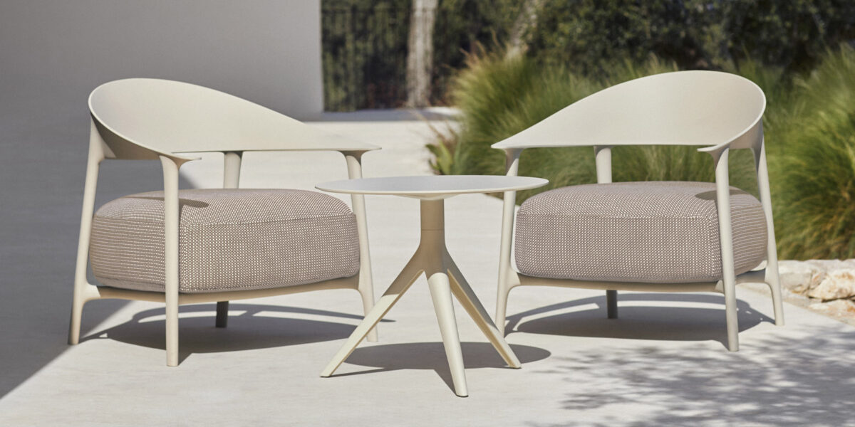 "Designer AFRICA lounge chair by Vondom combining simplicity with functional elegance."