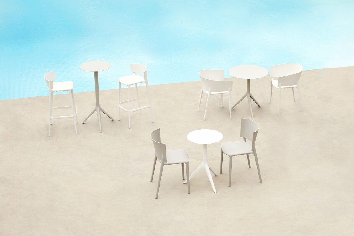 Modern Africa Stool by Eugeni Quitllet for Vondom, high-end Spanish natural design for Royal Oak, Michigan.