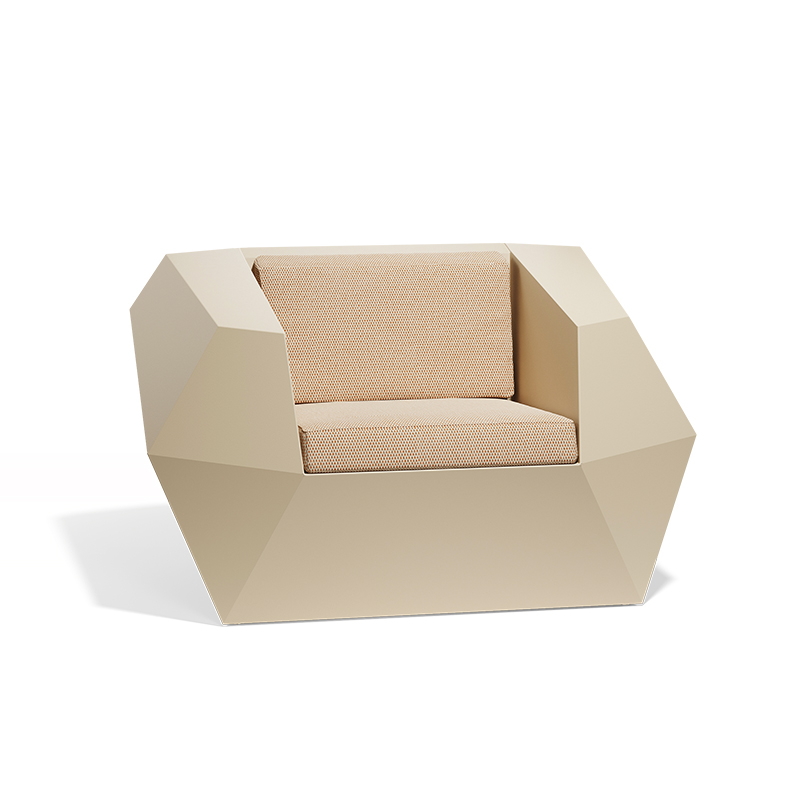 "Sculptural PIXEL lounge chair by Vondom with clean geometric lines and refined finish."