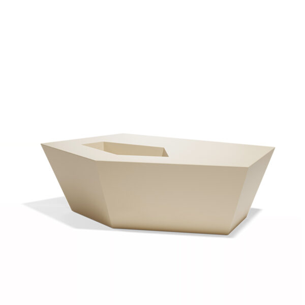 Luxury contemporary Faz Low Tables by Ramón Esteve for Vondom, high-end Spanish outdoor furniture for Birmingham, Michigan.