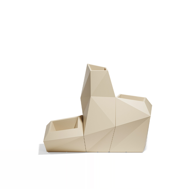 Modern Faz Pots by Ramón Esteve for Vondom, high-end Spanish design outdoor planter for Royal Oak, Michigan.