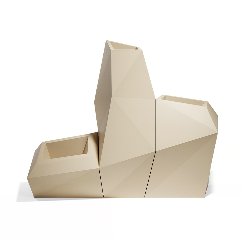 High-end Makes XL Macetas sculptural planter by Vondom, modern Spanish outdoor design for Troy, Michigan.
