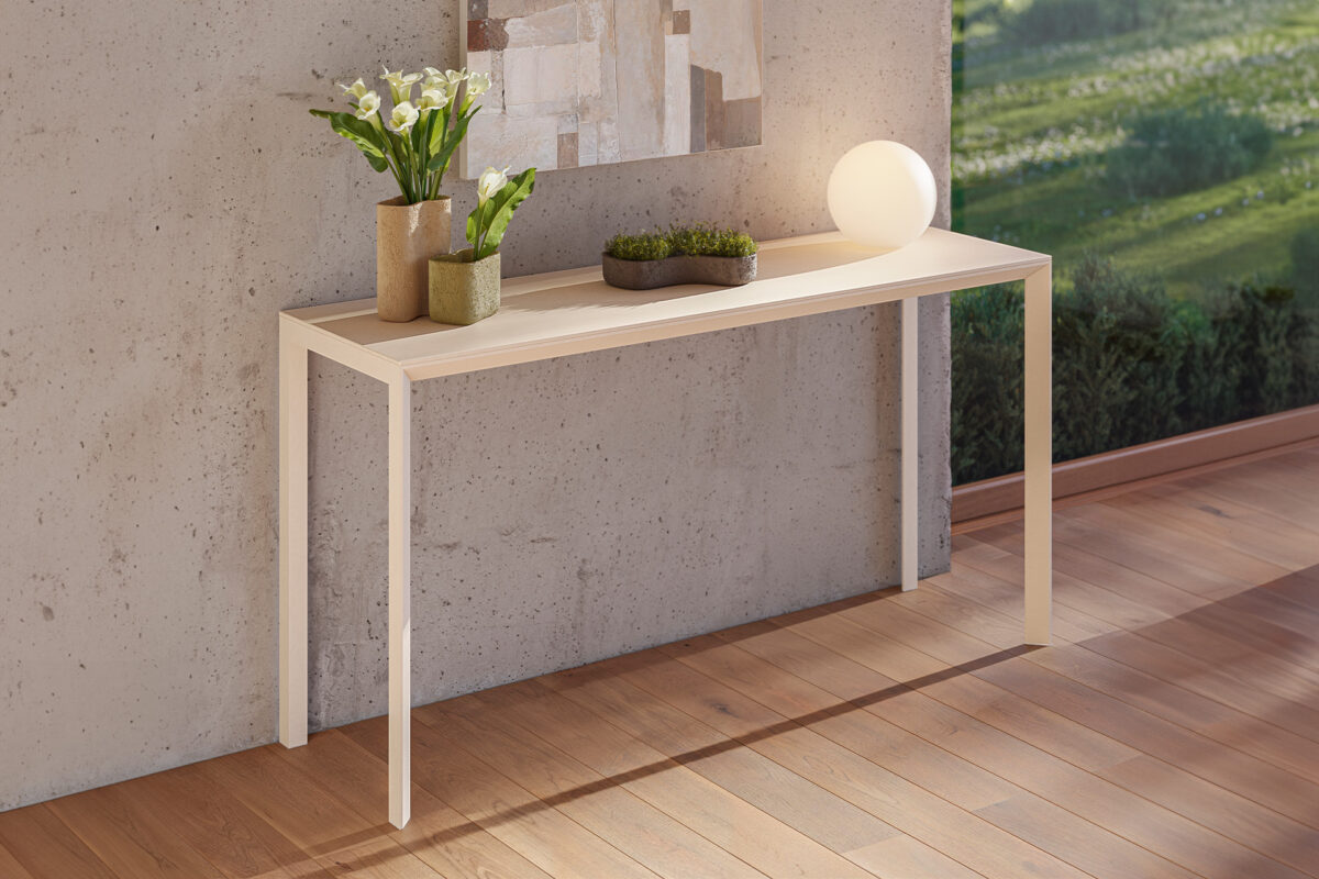 Luxury contemporary Frame Aluminium High Table by Ramón Esteve for Vondom, high-end Spanish outdoor furniture for Birmingham, Michigan.