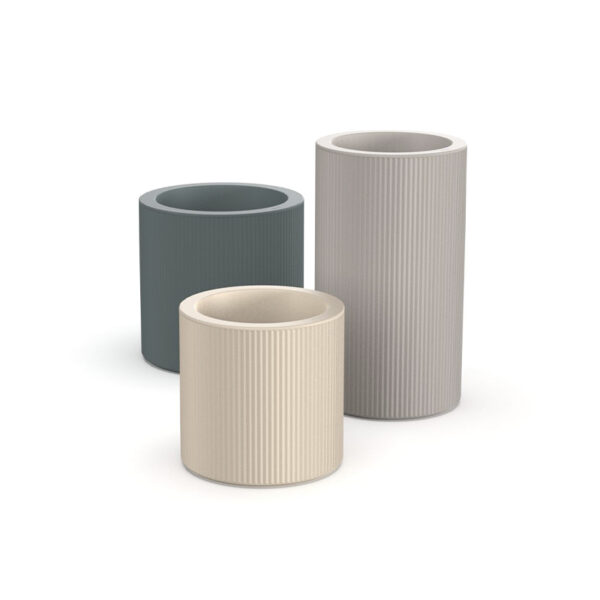 Luxury contemporary Gatsby Planters by Ramón Esteve for Vondom, high-end Spanish design outdoor collection for Birmingham, Michigan.