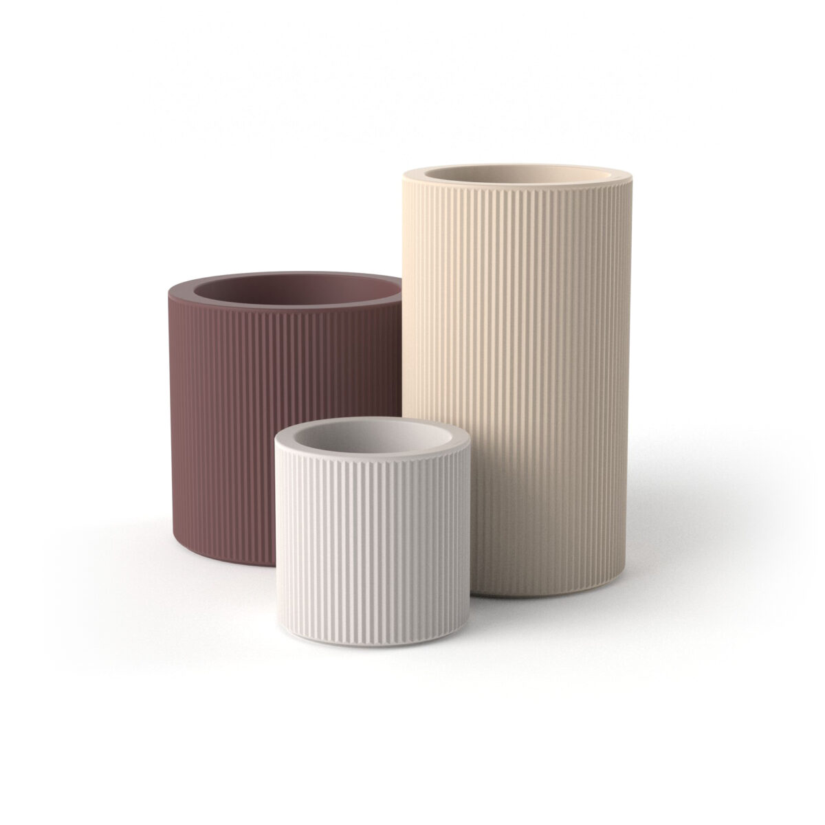 Luxury contemporary Gatsby Planters by Ramón Esteve for Vondom, high-end Spanish design outdoor collection for Birmingham, Michigan.