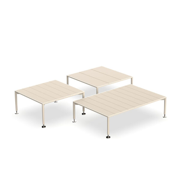 High-end Hamptons Low Tables by Ramón Esteve for Vondom, modern Spanish outdoor furniture for Troy, Michigan.