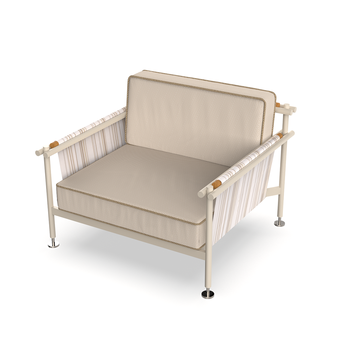 "Designer Vondom HAMPTONS lounge chair with a timeless look and coastal sophistication."