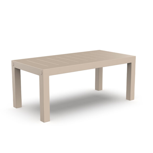 "Elegant JUT dining table from Vondom combining simplicity and functional style."