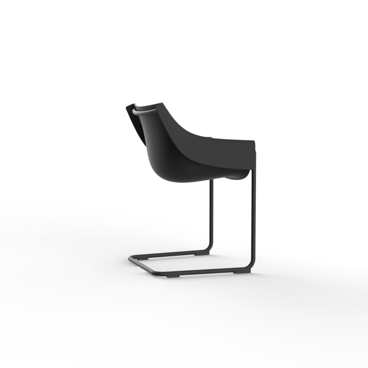 "MANTA Cantilever Chair by Vondom combining visual lightness with sturdy, functional design."