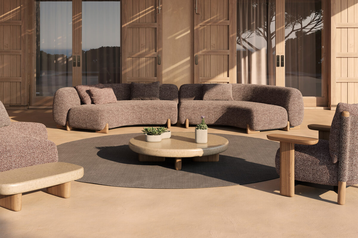 Luxury contemporary Milos Coffee Table by Ramón Esteve for Vondom, high-end Spanish outdoor furniture for Birmingham, Michigan.