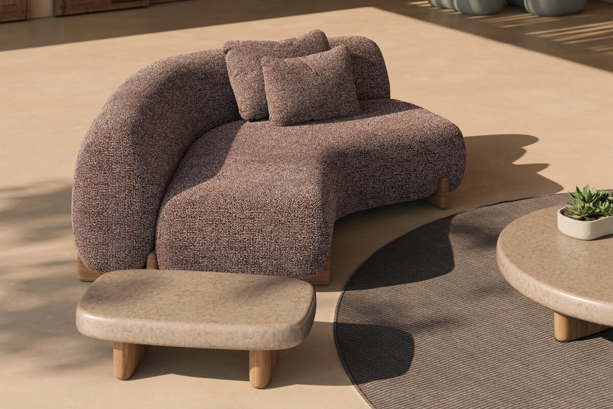 Luxury contemporary Milos Coffee Table by Ramón Esteve for Vondom, high-end Spanish outdoor furniture for Birmingham, Michigan.