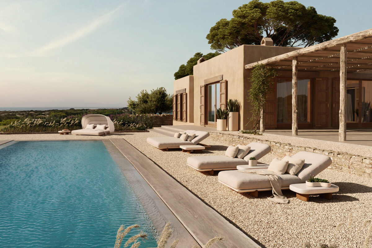 High-end Milos Sun Lounger by Ramón Esteve for Vondom, modern Spanish outdoor furniture for Troy, Michigan.