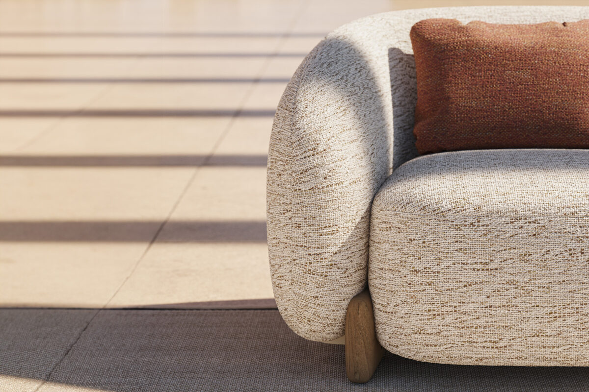 "Modern Vondom MILOS lounge chair combining comfort and refined upholstery craftsmanship."