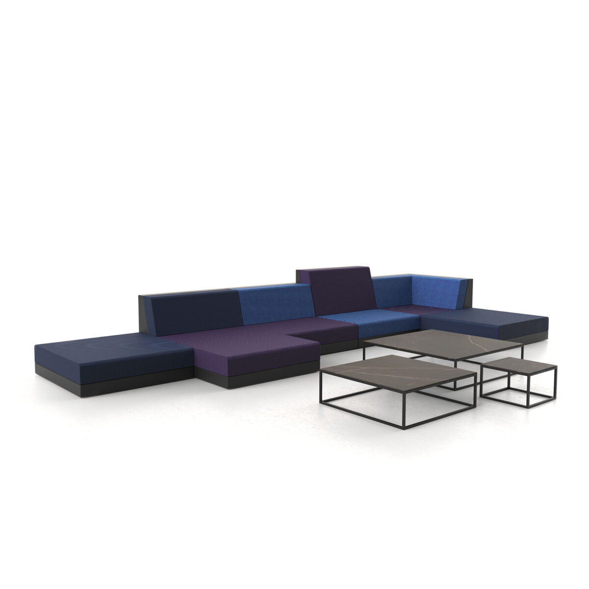 Contemporary PIXEL Sofa Modular by Vondom Italian outdoor modular seating at Birmingham Michigan terrace