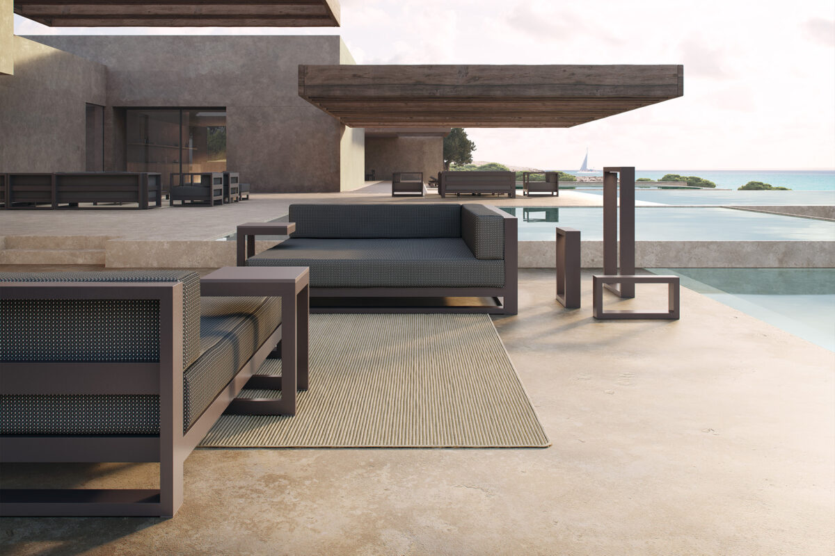 "Modern POSIDONIA lounge chair by Vondom designed for luxurious outdoor comfort."