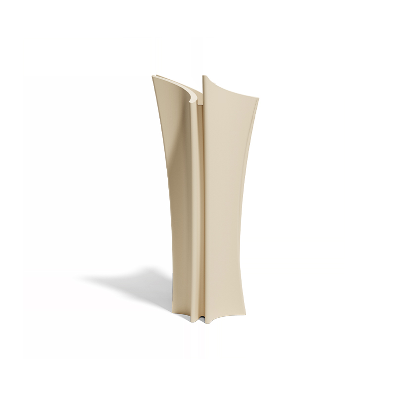 Sculptural white ALMA Planter by Vondom, inspired by origami design.