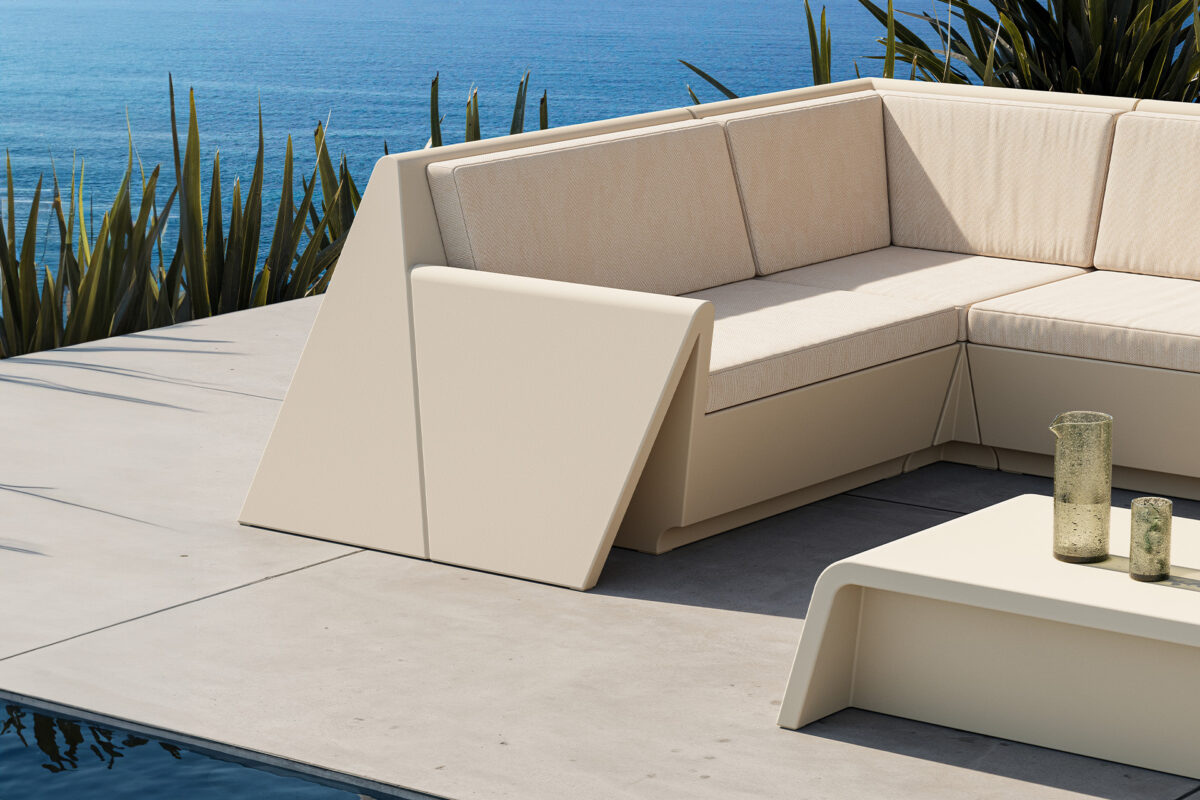 Vondom REST lounge chair at our Royal Oak showroom. Modern Italian design meets comfort in high‑end luxury seating perfect for indoor/outdoor spaces.