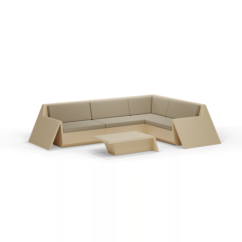 REST Modular Sofa by Vondom – Origami-inspired outdoor seating with geometric lines and angular forms.