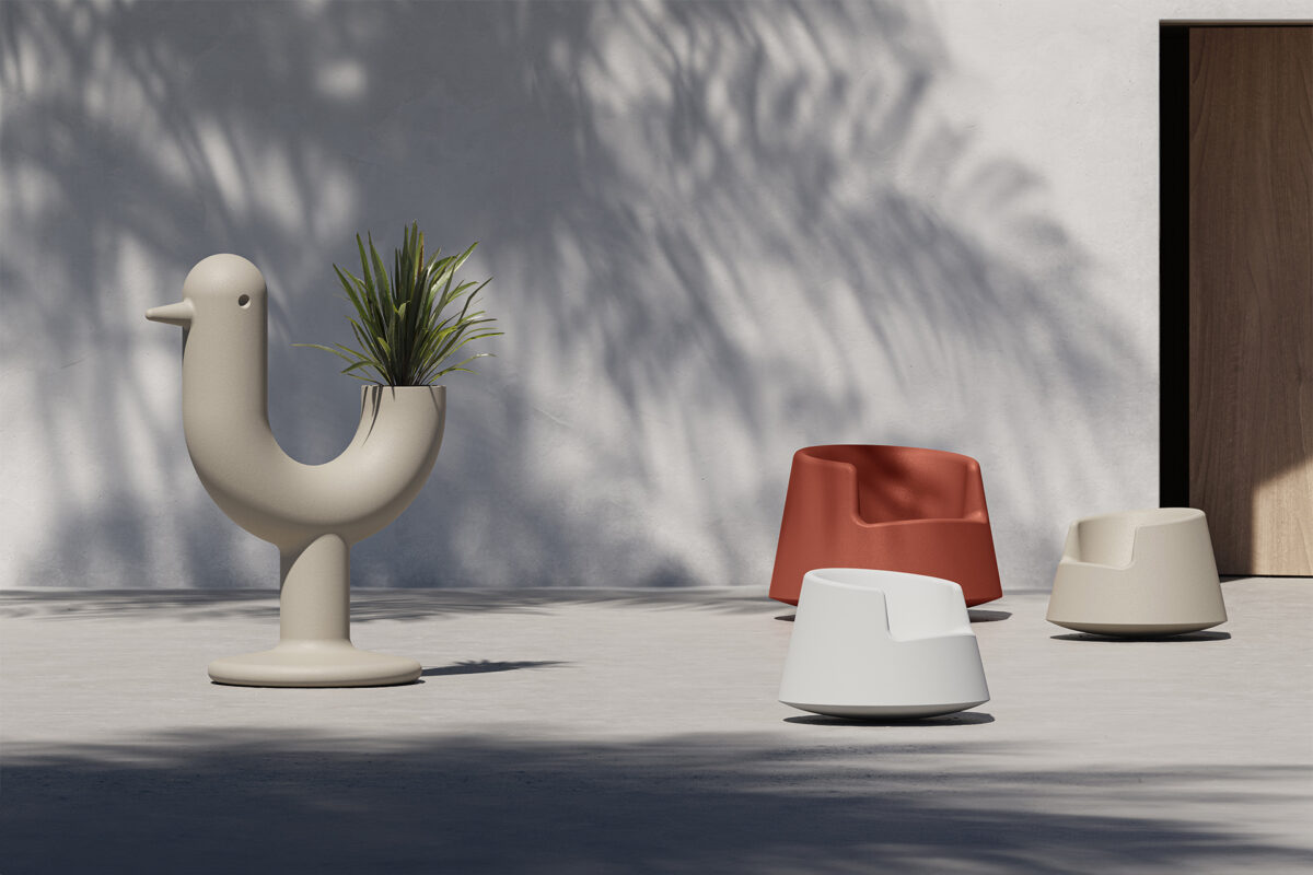Modern Roulette Kids Chair by Vondom in vibrant color finish