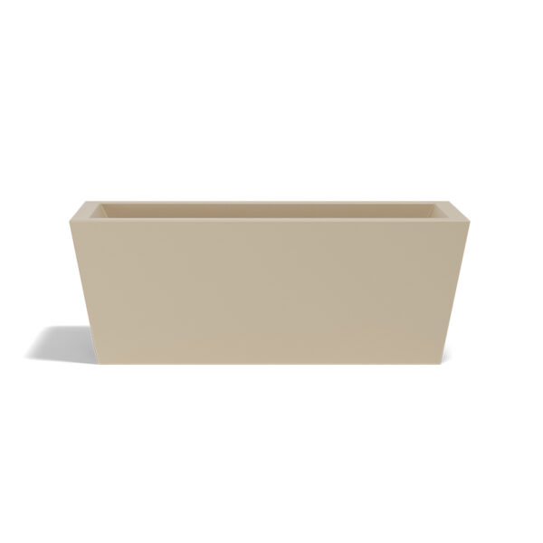 "Vondom SIMPLE PLANTER in matte black, showcasing minimalist design."