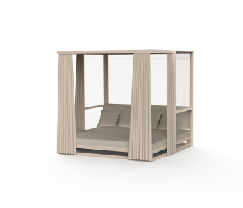 THE FACTORY Daybed by Vondom – industrial-inspired outdoor daybed with aluminum frame and cushioned comfort