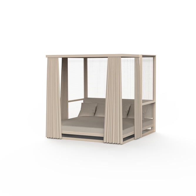 THE FACTORY Daybed by Vondom – industrial-inspired outdoor daybed with aluminum frame and cushioned comfort